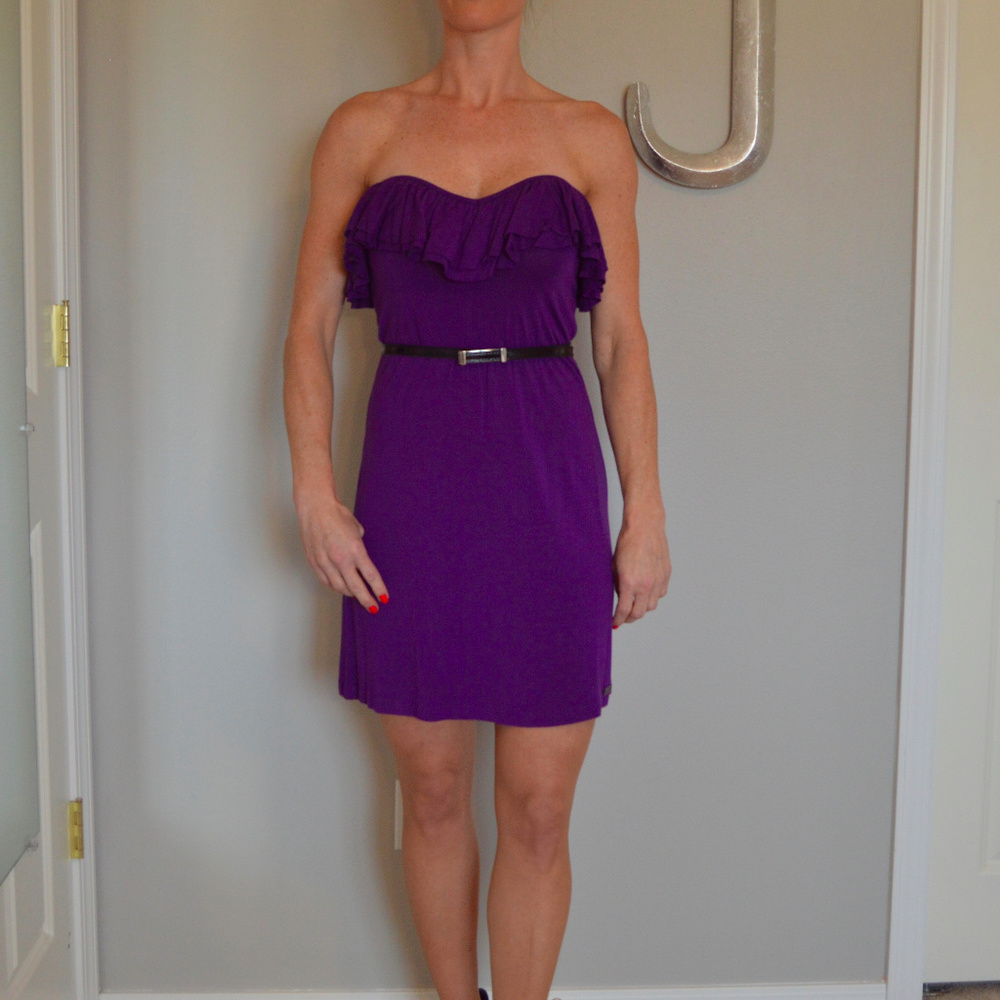 Purple multi wear dress